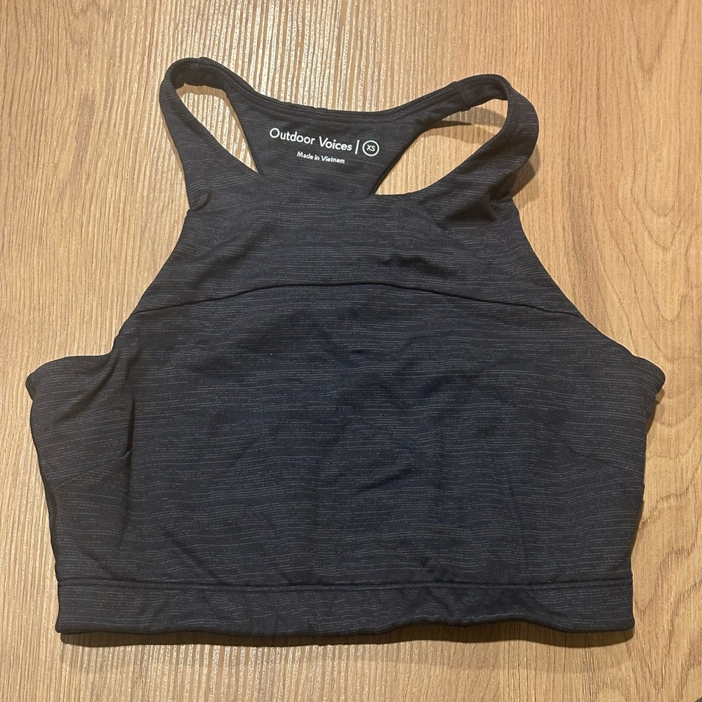 Outdoor Voices Charcoal Sports Bra